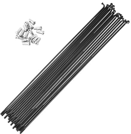 Varstrom Raggi per bicicletta in acciaio inox, 13 G, 233 mm, con tappo in rame, 18 pezzi, per mountain bike da 27,5/28/29/700C, bici da città, bici da strada, cerchi per biciclette e kit motore per