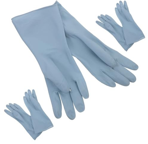 ANDRESLAD 3 Paare Spülhandschuhe Wiederverwendbar Lang Für Geschirrspülen Haushaltshandschuhe Mit Verlängerter Manschette Küchenhandschuhe Für Reinigung Praktisch