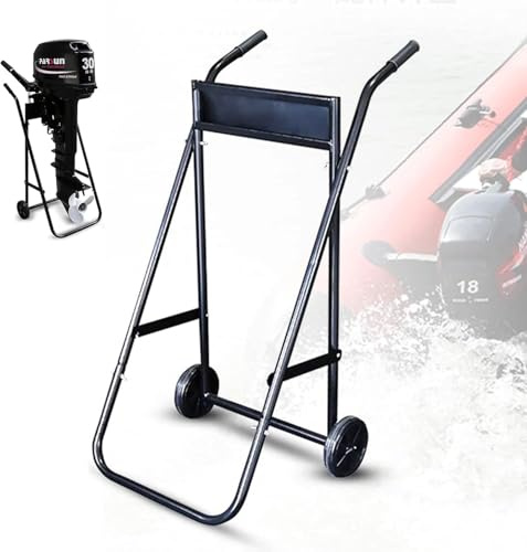 ACROSSPART Außenbordmotor Motorwagen, Faltbarer Transportwagen für Außenborder, Transportwagen Außenborder Bootsmotor Trolley Ständer mit Solid Wheel, bis 70 kg