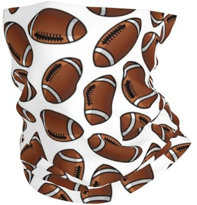 Poadnly American Football Rugbybälle, Bandana-Halstuch, weiche Gesichtsabdeckung, Nackenwärmer, Schlauch, Halbgesichtsmaske