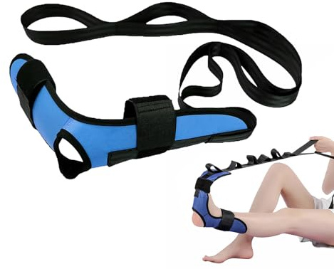 Lueear Correa elástica para piernas, correas de yoga para estiramiento, banda de fascia, isquiotibiales, cinturón estirador de piernas para entrenamiento en casa, ejercicio, pilates, gimnasia