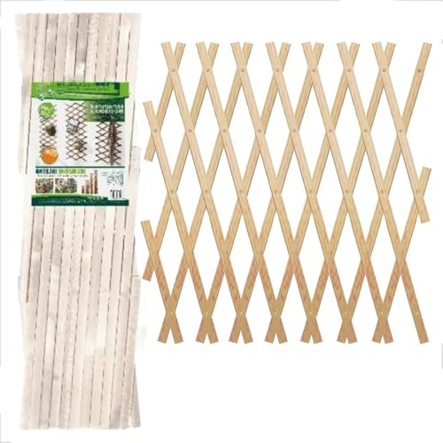 PANDAHOME Valla Verde Artificial – Cercado Extensible con Hojas y Flores Decorativas – Protección de Privacidad para Jardín, Balcón y Patio