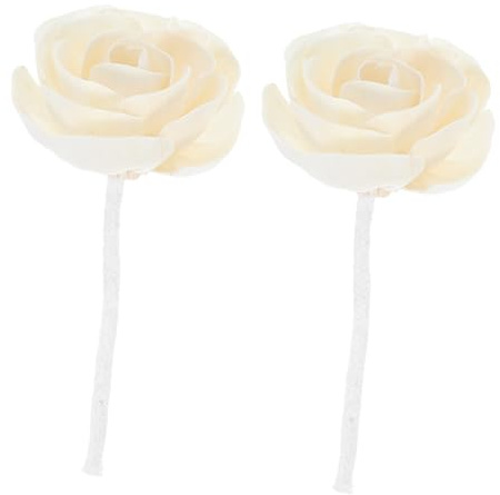 Diffuseur de Parfum en Papier de Riz et Coton 2 Pièces Fleur Beige | Usage Bureau et Maison, Design Réaliste et Élégant, Fleur Artificielle sans Entretien