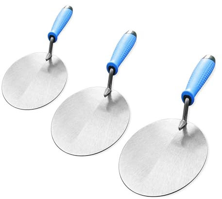 Fazvncv Stainless Steel Mud Boards Trowel Set for Bricklaying & Plastering with Ergonomic Handle Easy Smoothing Mortar