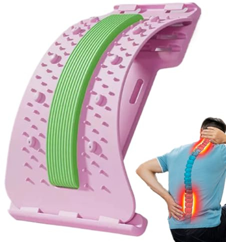 Spine Comfort Rückenstrecker 3-Stufen | Unterer Rücken Massagegerät | Lendenwirbel Korrektor Massagegerät mit rutschfestem Design für Yoga Fitness Workout zu Hause