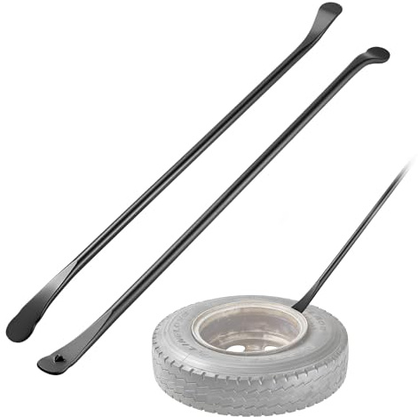 VEVOR Kit Smontagomma da 2 Pezzi Leva per Riparazione Pneumatici da 97 cm Strumenti per Montaggio Smontaggio Pneumatici per Auto Veicoli Camion Fuoristrada Autobus Trattori Utensili in Acciaio Legato