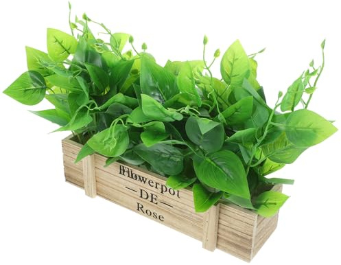 Kichvoe Artificial Golden Pothos Bonsai 30cm Simulation Greenery Faux Plant for Indoor Home Décor Window Sill Spring Table Decoration