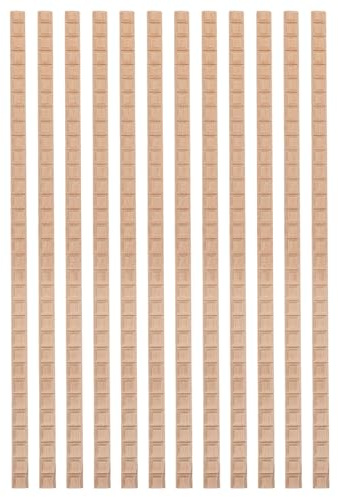 ULTECHNOVO Moulures Décoratives Installation Flexible 12 Pièces en Bois Naturel Garnitures en Bois Non Finies pour Étagères et Décoration de Bureau pour Meubles et Cadres