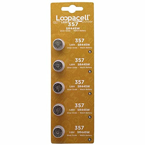 LOOPACELL 10 pack 357 AG13 LR44 button cell Silver Oxide batteries
