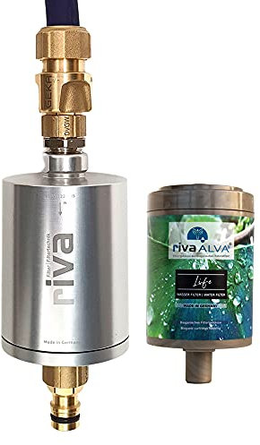 rivaALVA Life Explorer Wasserfilter inkl Anschluss-Set, Outdoor Trinkwasserfilter mobil, sauberes Trinkwasser, Camping Wandern Wohnmobil Reise