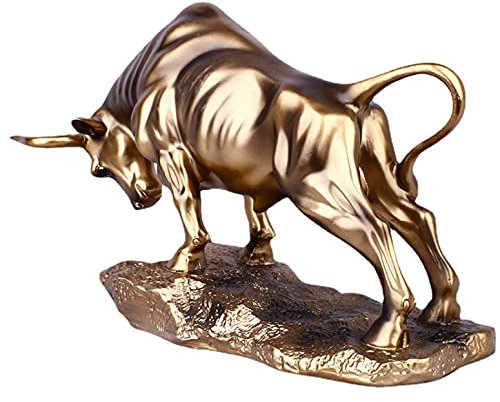 Stier figur deko,Bulle figur statue deko,Abstrakte Tier Skulptur, Stier skulptur Harz Dekoration Tier Skulptur, Repräsentiert viel Glück der Karriere und Reichtum,für Home Office Schreibtisch Dekor