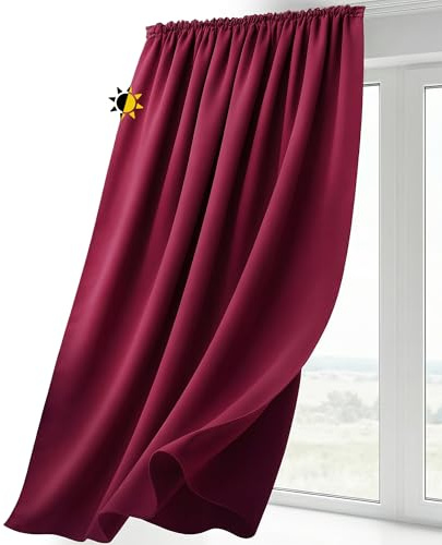 BEAUTEX Verdunklungsvorhang 300x245 Bordeaux Kräuselband Blickdicht