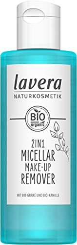 lavera 2in1 Micellar Make-up Remover - Make-Up Entferner - glutenfrei - Vegan - ohne Silikone -ohne Mineralöl - ohne Mikroplastik - Bio-Gurkenextrakt - Bio-Kamillenextrakt - 100ml