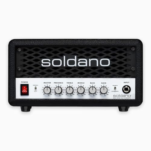 Soldano SLO 30W Mini Amp Head - Black Tube Guitar Amplifier Head with 3-Band EQ and Crunch/Overdrive Switch