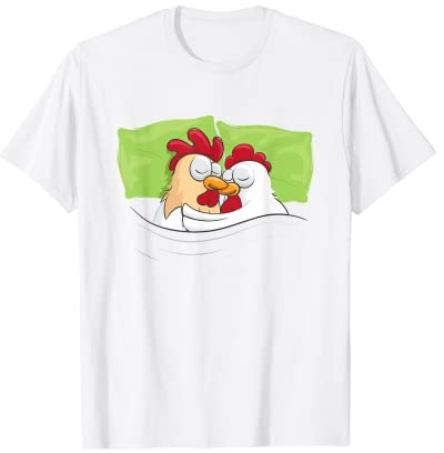 Maglietta da notte con gallina, San Valentino, con gallina, con gallina, Gockel Maglietta