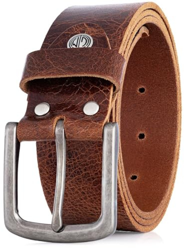 LINDENMANN Ledergürtel Herren, cognac 40 mm Büffelleder, elegant und hochwertig verarbeitet, Jeans-Gürtel, XL/XXL, für Denim- und Casual-Looks