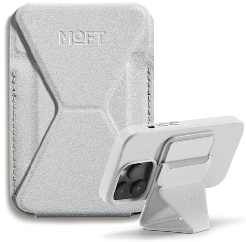 MOFT Snap Magnetic Phone Stand Magsafe Compatible Wallet for iPhone 17 16 15 14 13 12 Series, with 3 Viewing Angles, Enhanced Magnetic Strength, 2 Card Holder, Misty Cove Grey