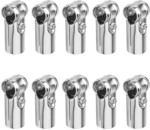 eoere T-Rohrschelle Verbindungsstück, Kettenglied-Zaunklemme, Edelstahl, T-Stück, Kettenglied-Zaun-Endschienen, Klemmen für 3,5 cm Außendurchmesser Rohr, Dicke 1,8 mm (Schrauben/Muttern im