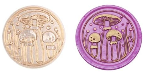 Retro Cartoon Pilz Siegellack Stempel Kopf Feuer Farbe Runde Siegellack Stempel Für Hochzeitseinladung Geschenkverpackung Decor-MG05,Vereinigtes Königreich