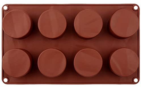 Jagowa Food Grade Silicone Cake Mold 6 Even Cylindrical Silicone Round Mold Dessert Pudding Chocolate Mold Round Nonstick Cupcake Mold