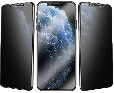 WINYU® 3PCS Matte Privacy Screen Protector for iPhone X/iPhone XS/iPhone 11pro Anti Spy Tempered Glass 9H Anti-Glare Anti-Fingerprint Full Coverage Matte Protective Film for iPhone X/XS / 11pro,5.8…