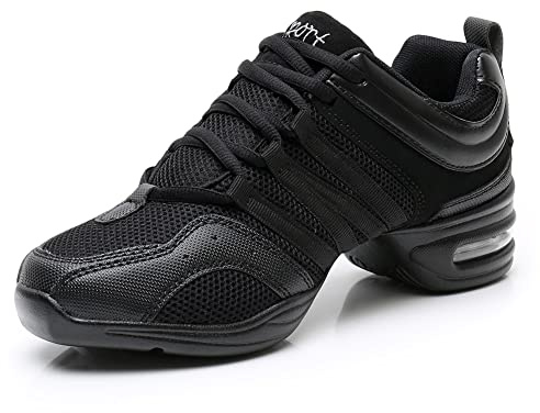 TINRYMX Scarpe da Ballo Sportive Donna con Lacci Casual Traspirante Antiscivolo Jazz Moderno Danza Sneakers,37 EU