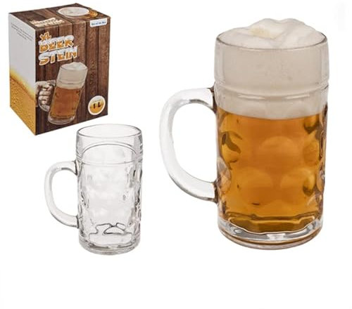 Jarra de cerveza gigante de vidrio
