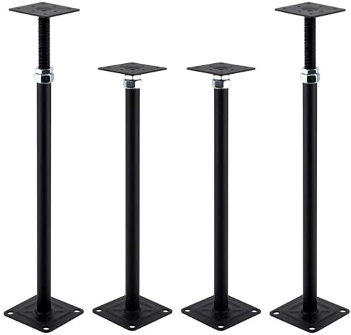 YMSZGBZG 4 Pack Adjustable Floor Jack Post 17-21 Range of Adjustment,Telescoping Jack for Temporary Support and Leveling