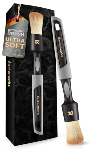 Chemicalworkz Ultra Soft Detailing Pinsel 20mm | Auto Reinigungspinsel Detailing Bürste, Innenraumreinigung & Felgenpflege, ergonomischer Griff, kratzfrei | Premium Auto Reinigungsbürsten