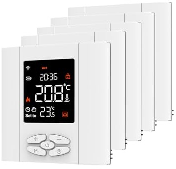 Qiumi Zigbee Thermostat für individuelle Gas/Wasserboiler Heizung funktioniert mit Alexa Google Home Dry Contact Batteriebetrieben