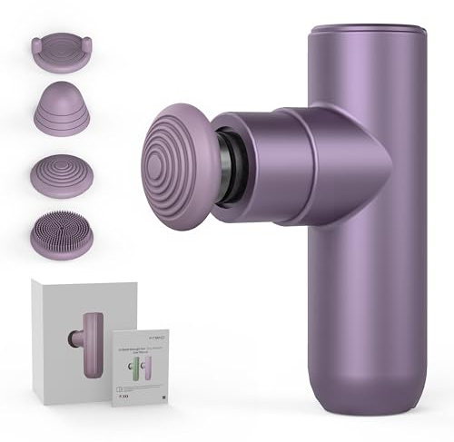 FITMIND Mini Pistolet de Massage Masseur de Muscle Profond, 4 têtes de massage pour un massage léger à modéré,210g