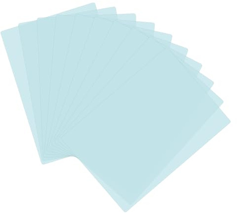 PATIKIL A4 Size Guided Reading Sheet, 10pcs Correction Lighting Gel Filter Colored Overlay Transparent Color Film for Classroom Photo Studio, Light Blue