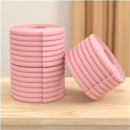 GPECTIFO Tischecken-Riser-Schwamm, Fensterbank-Eckenschutz, Erdgeschoss-Garage-Eckenschutz, 0,8 cm dick(Pink,2m-8pcs)