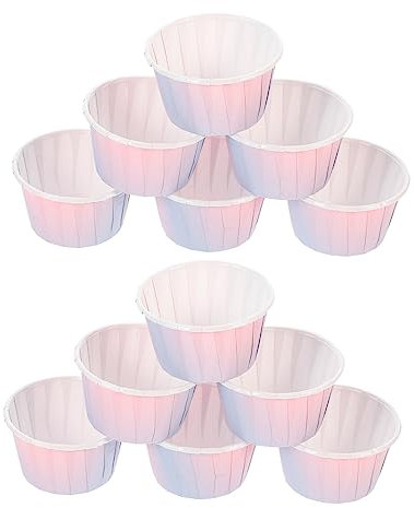 Amosfun 50 Stücke Gradienten Kuchen Papier Tassen Muffin Tassen Dekorative Backen Tassen