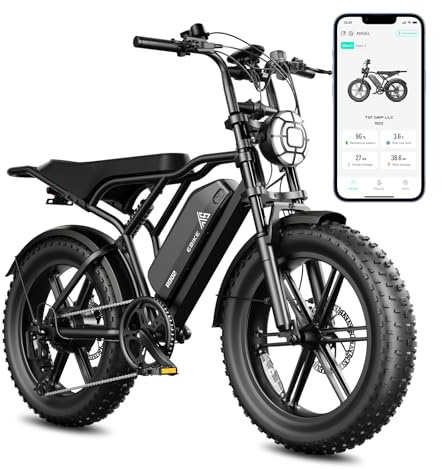 TST Electric Bike for Adults, 1500W Peak Motor 28 MPH 60 Miles Fat Tire E Bike with 48V 15Ah Removable Battery, 20 Electric Dirt Bike with Full Suspension, Tested to UL 2849