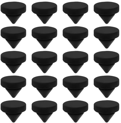 OTOTEC 20 Stück Gummi-Steckfüße Außendurchmesser 13mm Innendurchmesser 6,2mm Fußdicke 2,7mm Passend für 1/4 Zoll-Loch für Haushaltsgeräte Möbel Schwarz