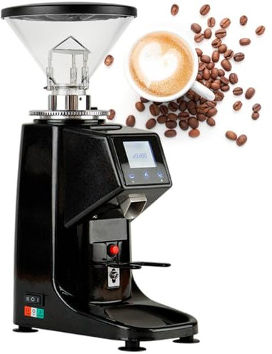 vnmudzeo Molinillo De Café EléCtrico con 19 TamañOs De Molienda, Molinillo AutomáTico De Escritorio para Especias Y Frutos Secos con Control TáCtil, para Espresso Y Café FríO,Black-500ml