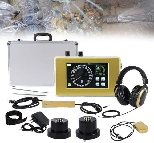 Detector De Fugas De Agua, Detector De Fugas De Agua Subterránea, Ajustable De 1 a 4500 Hz, Con 3 Sensores, Profundidad De Detección De 4,0 M, Aplicable a Tuberías De Agua, Tuberías De Incendios