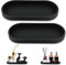 XINFAQAQ Plateau Decoratif Ovale Plateau Salle de Bain Plateau de Rangement pour Toilette 2 Pièces Silicone Plateau de Rangement Salle de Bain pour l'évier de Cuisine, Accessoires de Salle de Bain