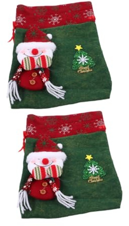 SHERCHPRY 2stücke Filz-geschenktüten mit Kordelzug Schmuckbeutel Geschenktaschen für Hochzeits und Geburtstagsfeiern aus Strapazierfähigem Filzmaterial mit Handgestrickten Details