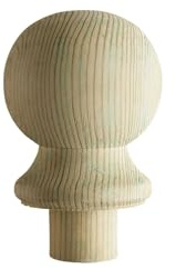 Snowdon Timber Treated Ball Fence Post Cap (W) 75mm - 2 Pack