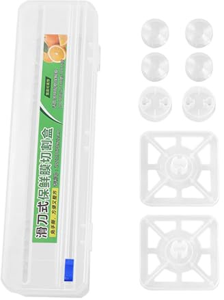 Generisch Taglierina per pellicole salvafreschezza, multiuso, con taglierino integrato, pellicola in alluminio e dispenser di pellicole salvafreschezza, contenitore per carta da forno, pratico