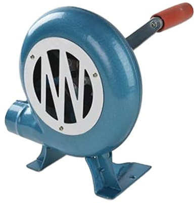 Ronyme Ventilador soplador de con manivela, Mini inalámbrico y portátil para Parrilla, Barbacoa, Camping y Cocina al Libre.