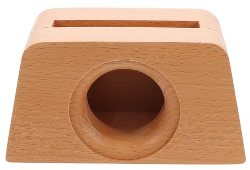 LRXIYODE Soporte de Madera para Teléfono Móvil Amplificador de Sonido Trapezoidal Base Creativa Hecha a Mano Compatible Móviles y Tabletas Adecuado para Escritorio y Videollamadas