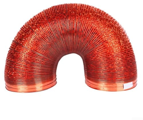 Bulevisiter Condotto di scarico in foglio di alluminio alto 3 metri per cappe da cucina, tubo di ventilazione retrattile flessibile con resistenza al calore e all'acqua, a prova di perdite (183 mm)