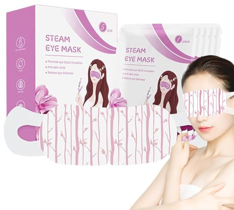 Steam Eye - Non-woven Fabric 112g 5 Pieces | Comfortable 5 Packs Eye Steamer, Heated Eyes | Sleeping, Relieve Fatigue, Dry, Students,Teacher, Men, Women
