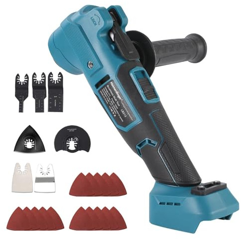 Brushless Multi-Tool for Makita 18V Battery, 6-Speed Anti-Vibration | Cordless Oscillating Tool,20000 OPM Ideal for Sanding, Cutting,Polishing