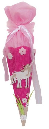 ROTH BASTELSET Einhorn Pferd SCHULTÜTE ZUCKERTÜTE rund 50cm Kinderland