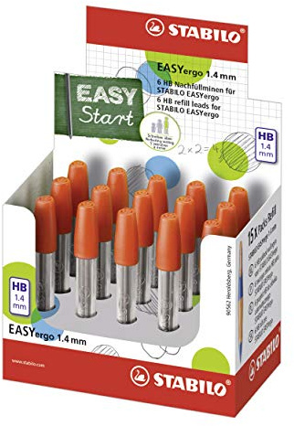 STABILO - Minen zum Nachfüllen - EASYergo 1.4 Nachfüllminen | 15x 6er Pack, Härtegrad HB
