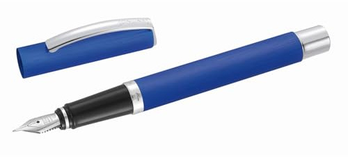 ONLINE Füller Vision Blau I Eleganter Füllfederhalter mit Iridium-Feder medium I Füllhalter aus Aluminium für Standard-Tintenpatronen & Konverter I in Geschenkbox